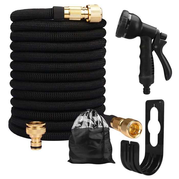 Tuyau darrosage - GIGICIAL - Extensible - 8 modes de pulvérisation - Durable - 50 pieds