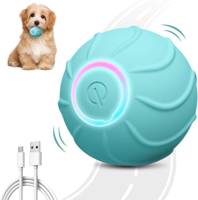 Balle de Jouet Intelligent Jouet Chien Balle Interactive Chien Jouets pour Chiens Jouet Interactif Chien Durable et Automatique