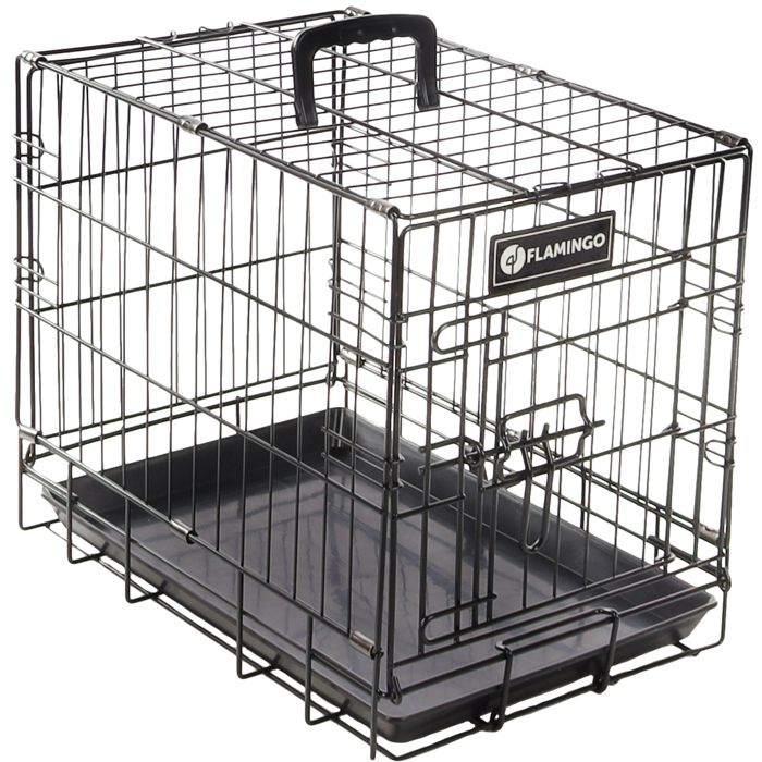 Meilleurs prix pour Cage de transport métallique pour chien Flamingo Ebo - 47x31x38 cm