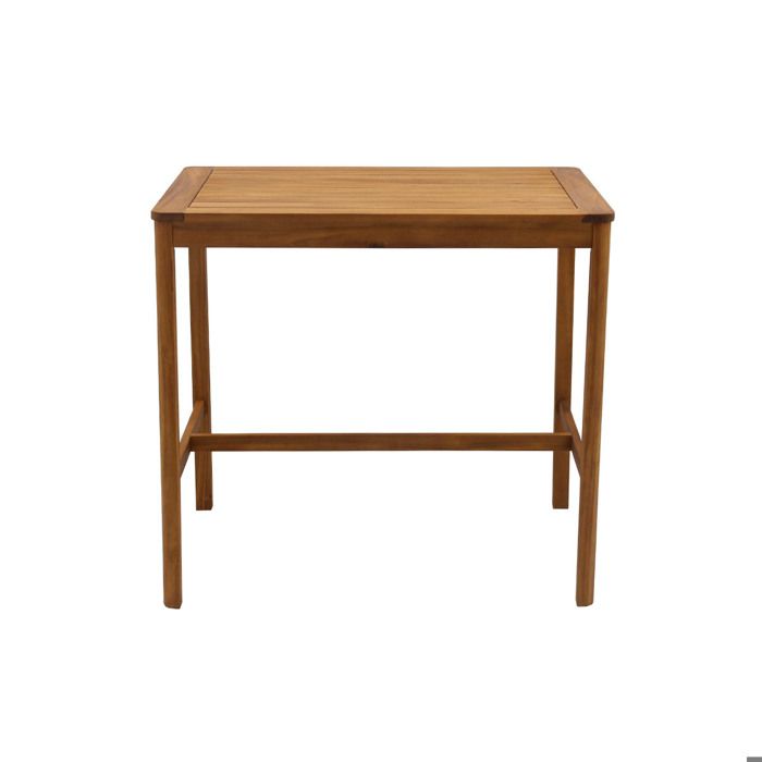 Miliboo - Table de bar de jardin rectangulaire en bois massif L120 cm AKIS