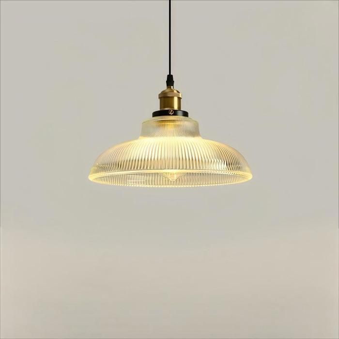 Fusion Industrielle Moderne Verre Suspension Luminaire - Vintage Plafonnier Verre Transparent Lustre Luminaire - 1pcs Ø31cm