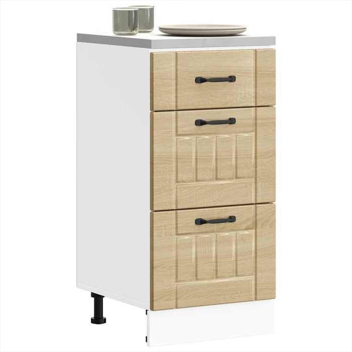 vidaXL Armoire de cuisine Lucca chêne sonoma bois ingénierie meuble dévier meuble de cuisine avec tiroir meuble de 854233