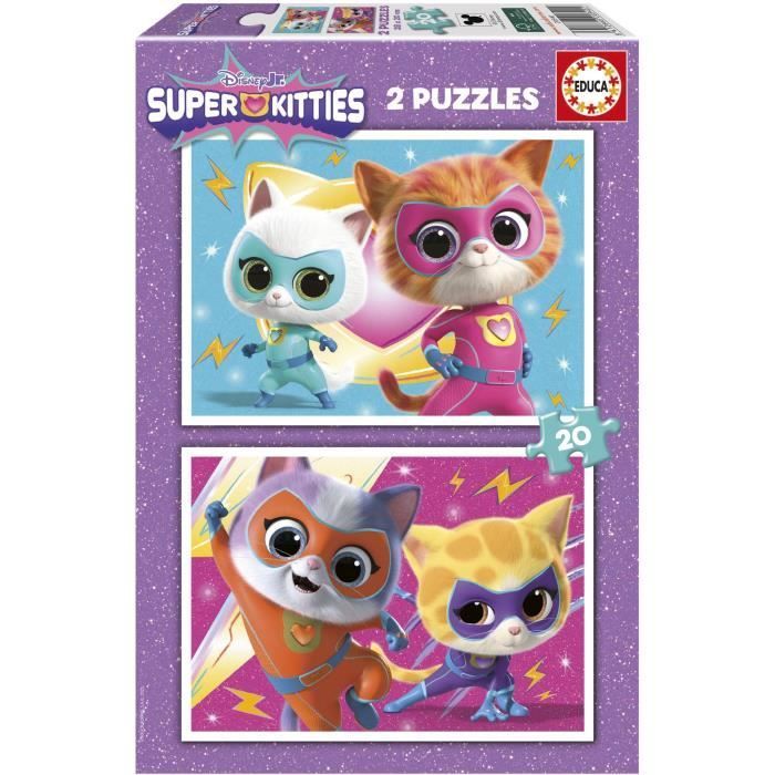 Puzzle EDUCA SuperKitties 2 x 20 pièces Pour enfants À partir de