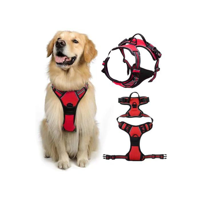 Meilleurs prix pour Harnais Chien Anti Traction Harnais pour Chien Réfléchissant pour Chien Réglable Respirant Harnais Anti-Traction pour Chien de