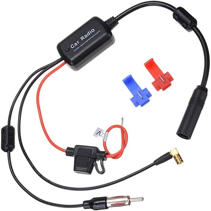 Répartiteur Fm Am Dab Dab+ Amplificateur Antenne Autoradio, 12V-24V