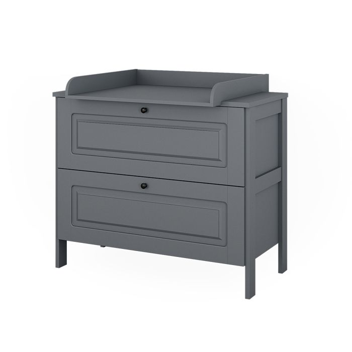 Commode à langer Ajaton 108x98cm avec 2 tiroirs Gris Vitalispa 50178 Commode à langer Ajaton 108x98cm avec 2 tiroirs Gris Vitalispa 50178