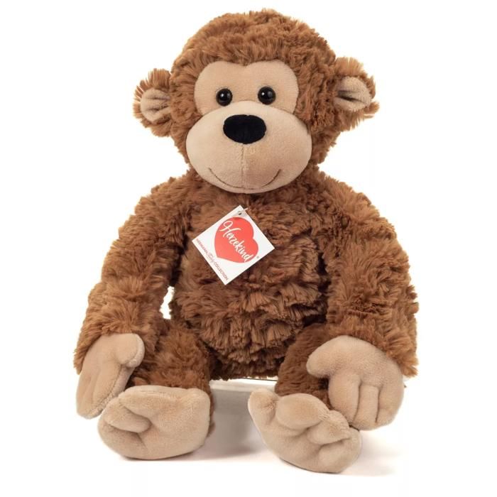 Peluche singe - Ricky - 32 cm - Très douce - Lavable 30°C