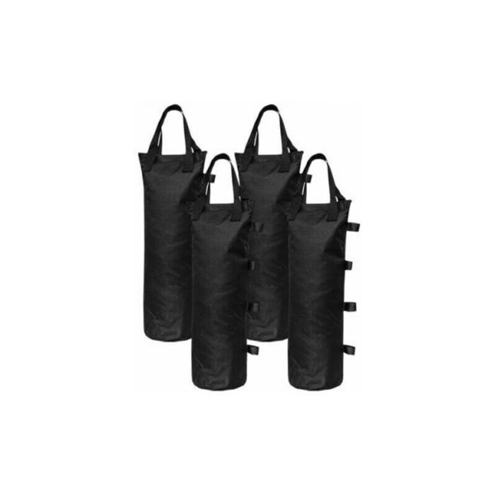 4 sacs de sable et poids pour les pieds des tentes pop-up parasol noir