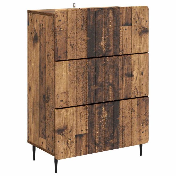 Caisson de bureau - desserte de bureau Vidaxl Armoire à tiroirs Bois ancien 66 x 345 x 92 cm