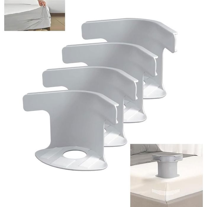 Attaches Universelles pour Drap de Lit - Fixation Housse de Matelas Anti-Dérapant Sangle de Coin pour Toutes Tailles