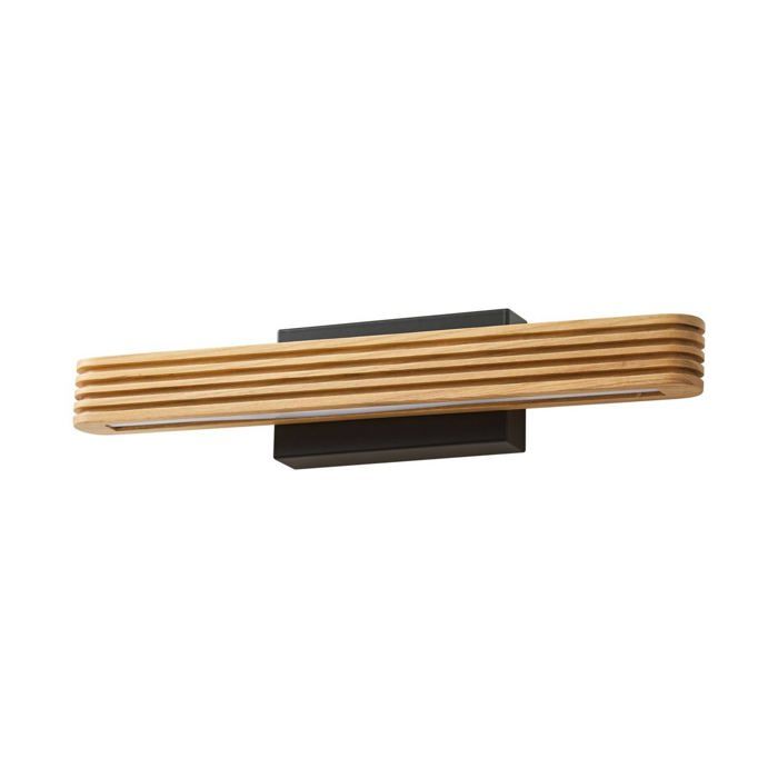LED Applique Lieske (Moderne) en Marron Bois e. a. pour Salon & Salle à manger (1 lampe à) Appliques bois applique