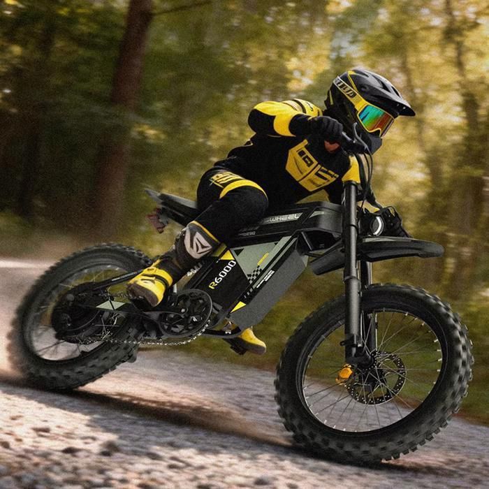 COSWHEEL R6000 - VTT électrique 17- 7000 W - Batterie amovible 60 V 30 Ah - Autonomie 130 km - velo electrique-Freins hydrauliques
