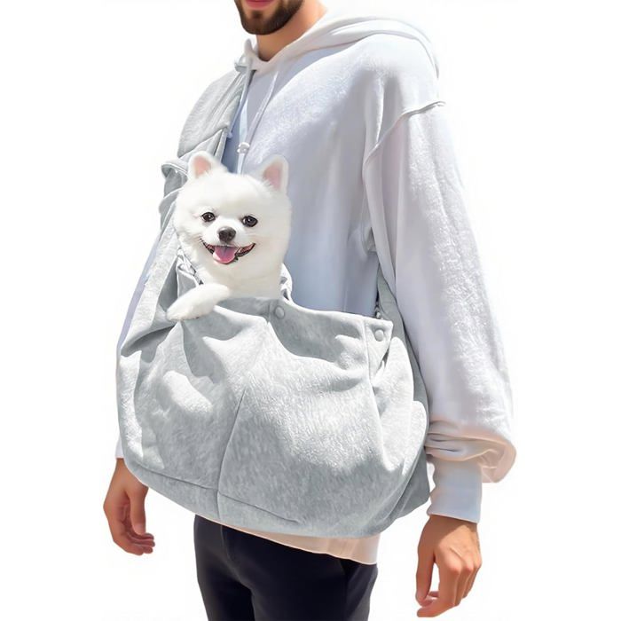 Sacs de Transport Bandoulière Gris Sac Bandouliere Chien avec Capacité de Charge de 7 5 kg pour Randonnée et Activités de Plein Air