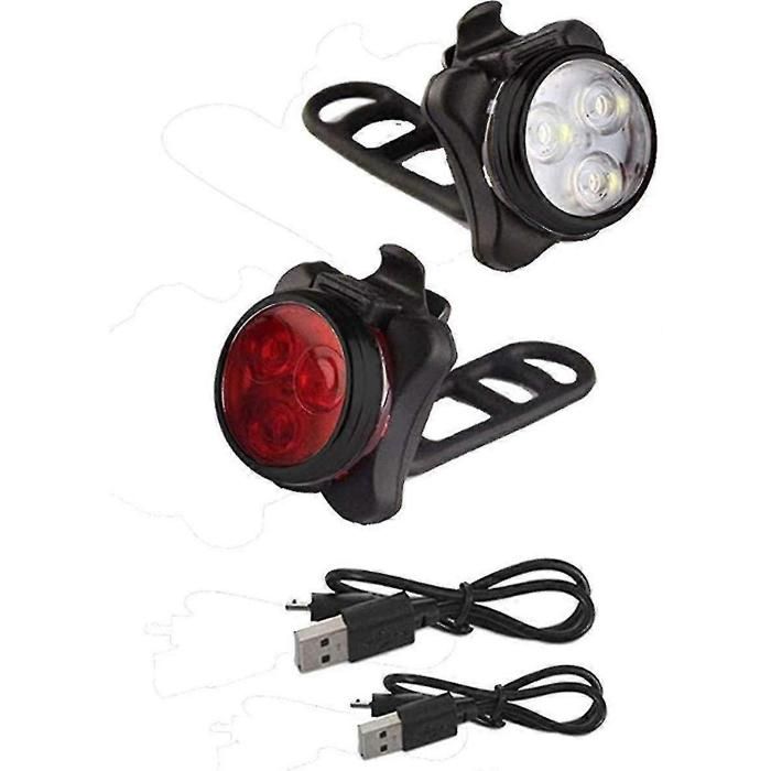 Ensemble déclairage vélo lampe vélo rechargeable USB éclairage vélo