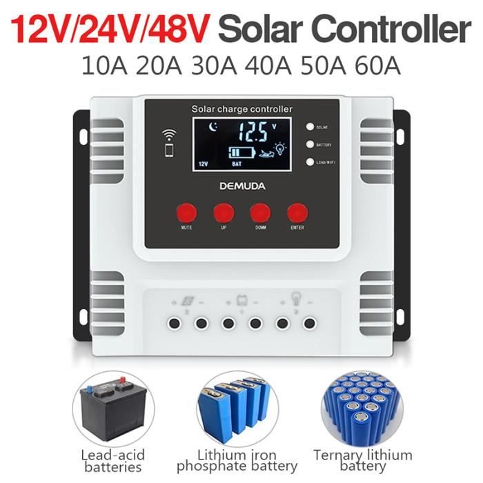 Régulateur/contrôleur Solaire VEVOR MPPT 60A, 12V, Panneau Solaire, Neuf Avec Défauts