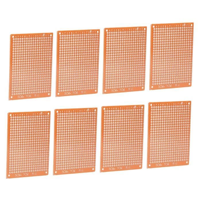 10 Cartes PCB Universelles Double Face 2x8cm - Pas 2.54mm, Pour Prototypage Et Soudure DIY