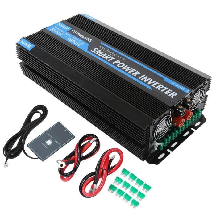 Convertisseur 12V To 230V OLTEANP 2500W - Onde Sinusoïdale Pure - 2 Prises AC + USB + Type-C - Pour Camping, Van
