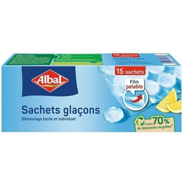 Albal sachets glaçons démoulage facile x15 - vue 2