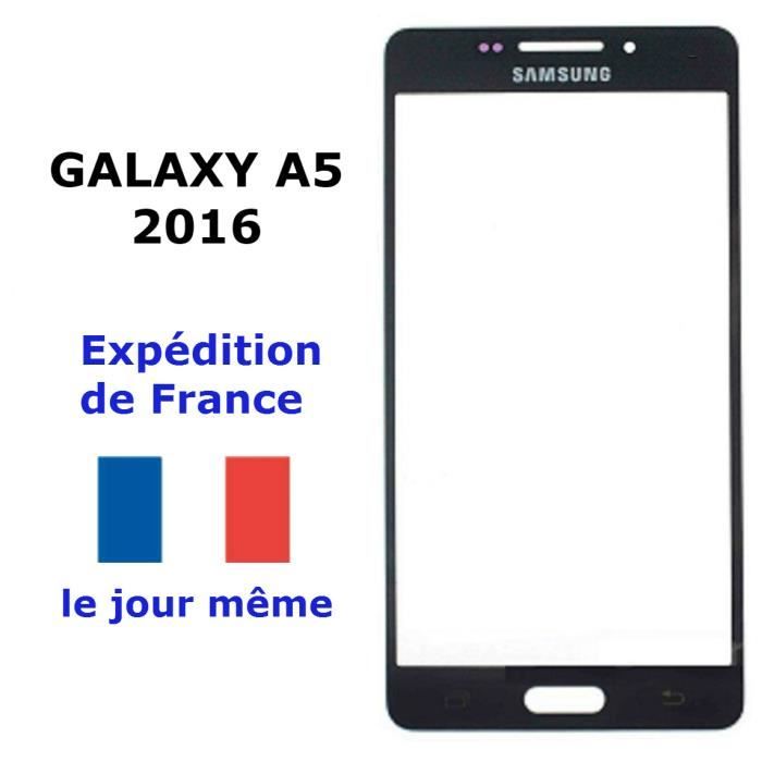 Vitre avant POUR Galaxy A5 2016 A510 NOIR 