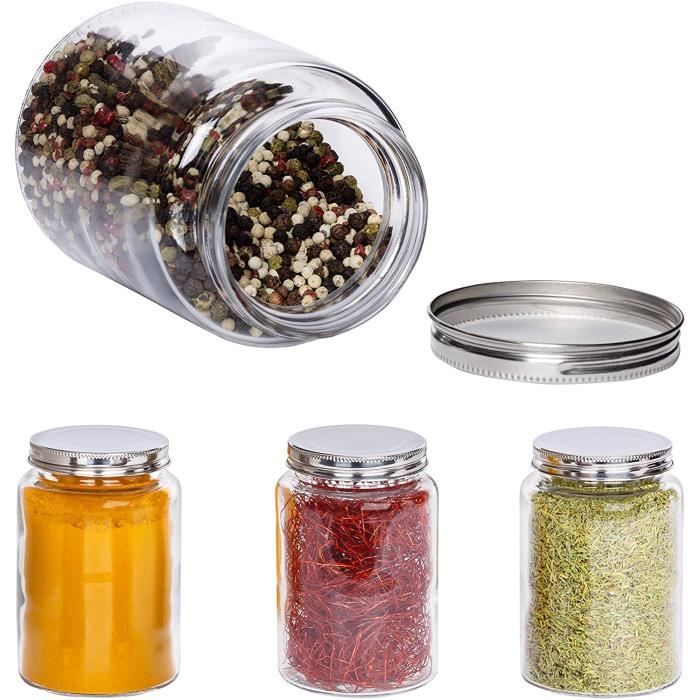 Uootach Lot de 12 Pot a Epices, 120ml Bocaux à épices, pot à épices en Uootach Lot de 12 Pot a Epices, 120ml Bocaux à épices, pot à épices en