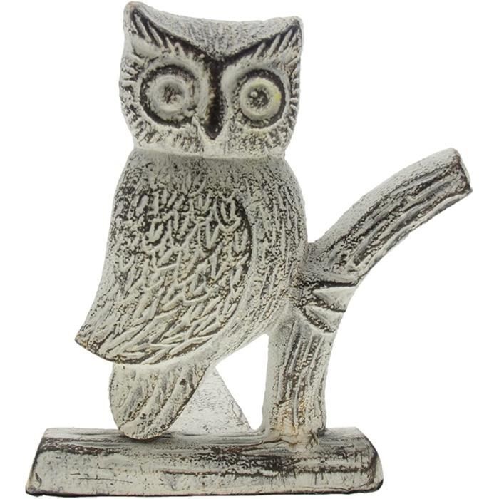 Butée De Porte En Fonte écureuil - Déco Brune, 18,5x9,5 Cm, Butoir Décoratif