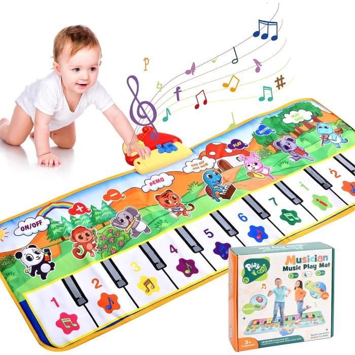 Tapis de piano pour enfants, tapis musical tapis de danse avec 8