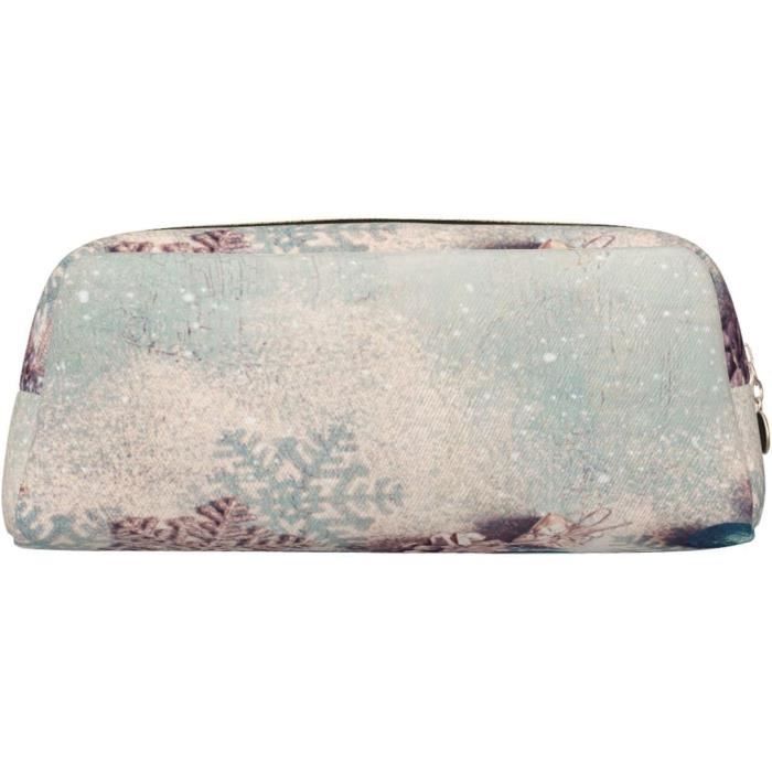 Trousse Maquillage Cuir Souple Grande Capacité - Organiseur Voyage Avec Poignée