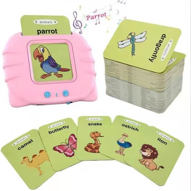 ZEENKIND Cartes flash parlantes françaises et anglaises pour tout-petits de  2 à 4 ans, 112 cartes mémoire, 224 mots à vue, orthophonie, jouets  d'autisme pour enfants, bébés, jouet éducatif bilingue : 