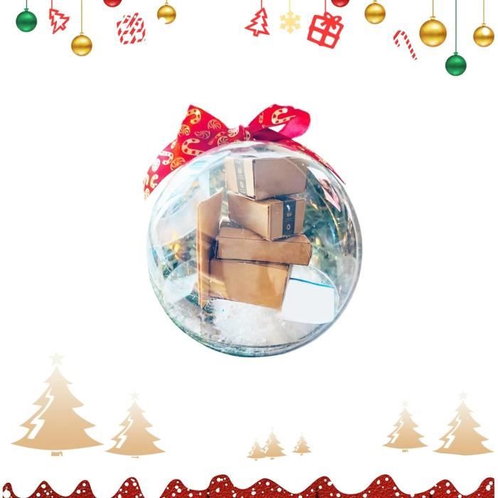 Boules De Noël Transparente A Remplir,8Cm Boule Transparente À