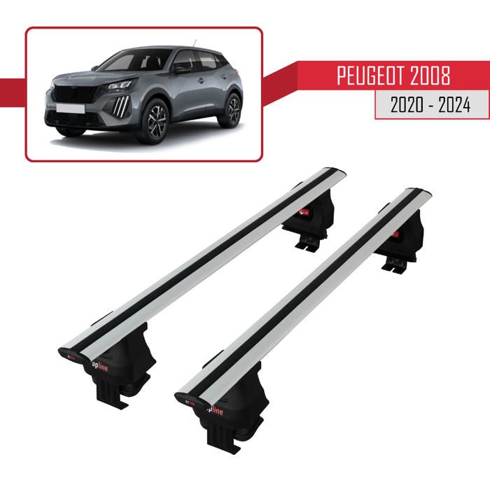 Pour Peugeot 2008 2013-2019 HOOK Barres de Toit Railing Porte-Bagages de  voiture Avec verrouillable Alu Gris - Cdiscount Auto