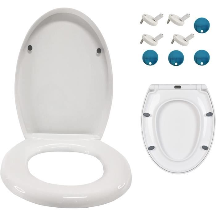 Abattant WC duroplast vert avec frein de chute déclipsable réglable