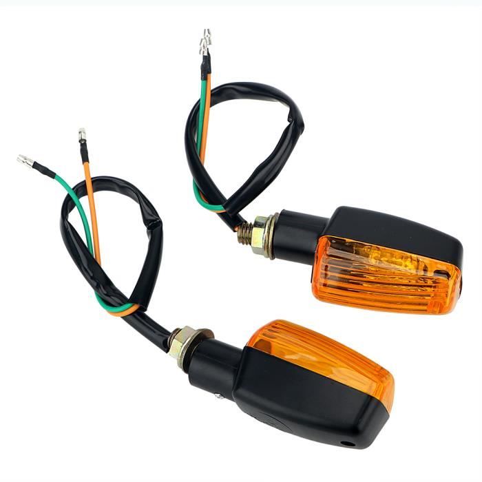 Clignotant Moto LED Moto Universel Encastr/é Montage Clignotant Voyant Moto Indicateur Orange 12V