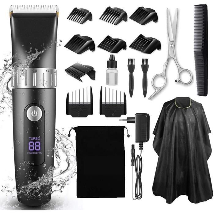 Tondeuse à cheveux hommes tondeuse à barbe sans fil professionnelle Kit de toilettage à faible