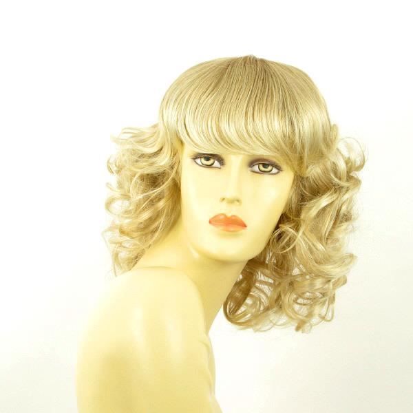 Perruque Femme Courte Blonde Méchée - Nuance Blond Très Clair - Modèle ELISA 15t613 - Neuf Avec étiquettes