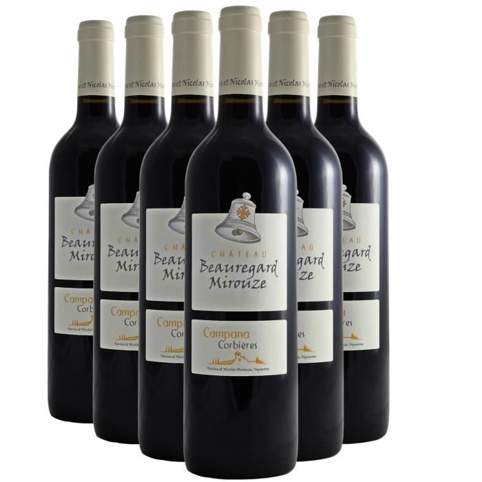 Corbières Campana Rouge 2021 - Bio - Lot de 6x75cl - Château Beauregard ...