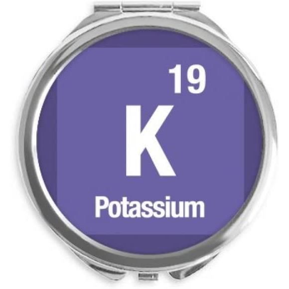 K Potassium Chimique Élément Chem Miroir Rond Maquillage De Poche À La ...