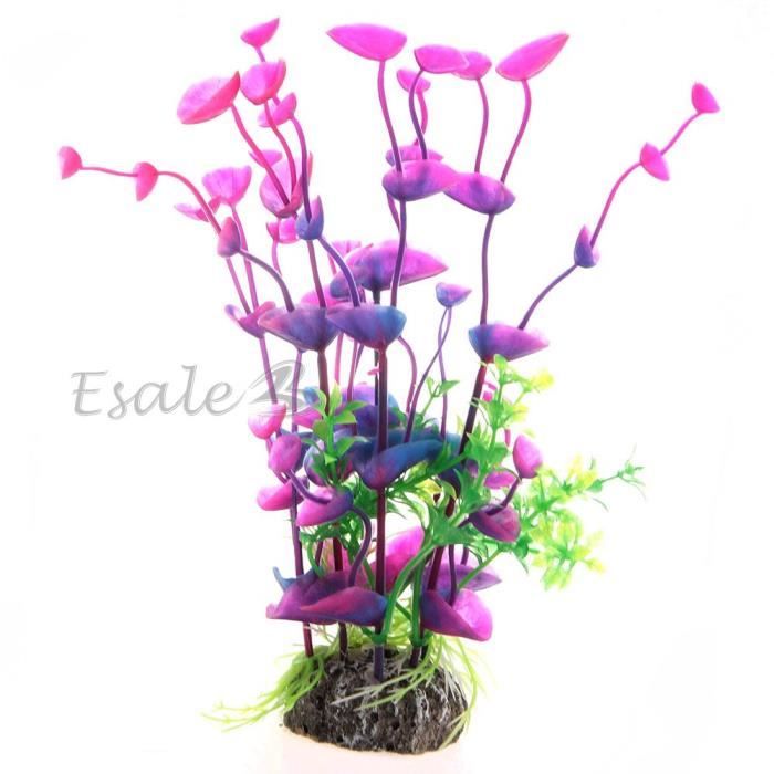 Plante Artificielle Fleur Aquatique Plastique Violet Bleu Déco pour  Aquarium - Cdiscount Animalerie