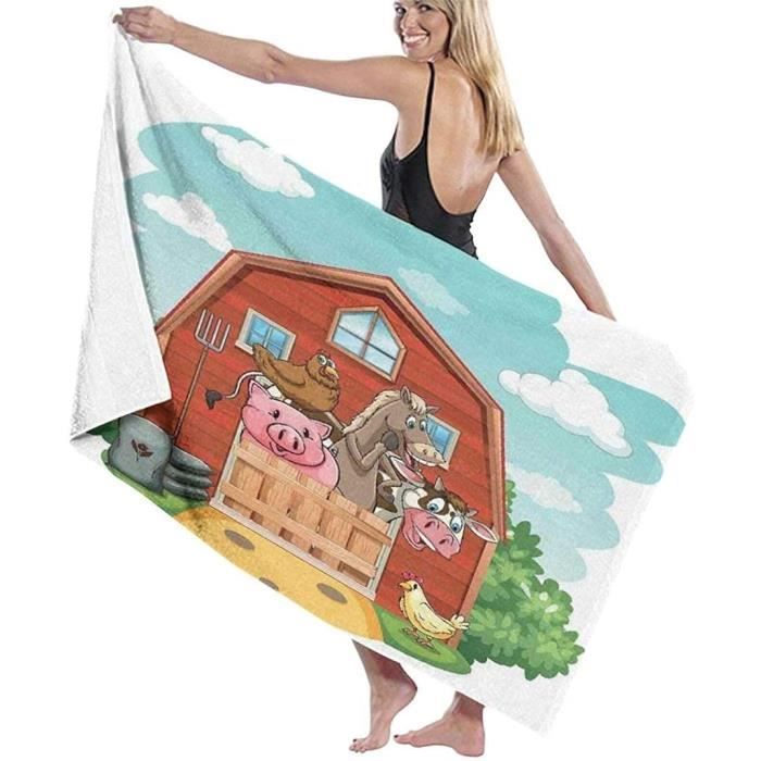 MJARTORIA Serviette Plage Microfibre Personnalisée Avec Nom - Grande Anti-Sable Séchage Rapide, Cadeau Amies Plage Yoga Fitness