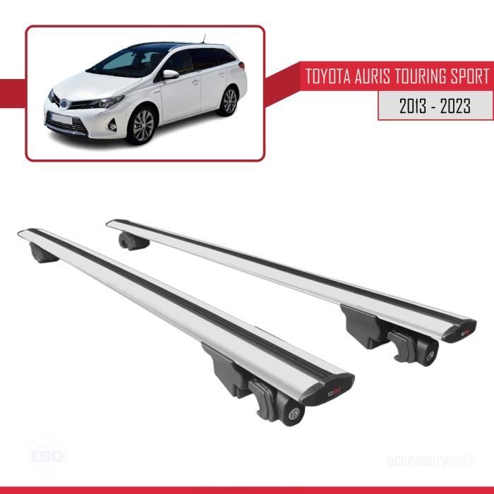 Pour Toyota Auris Touring Sport 2013-2023 HOOK Barres de Toit Railing Porte-Bagages de voiture Avec verrouillable Alu Gris