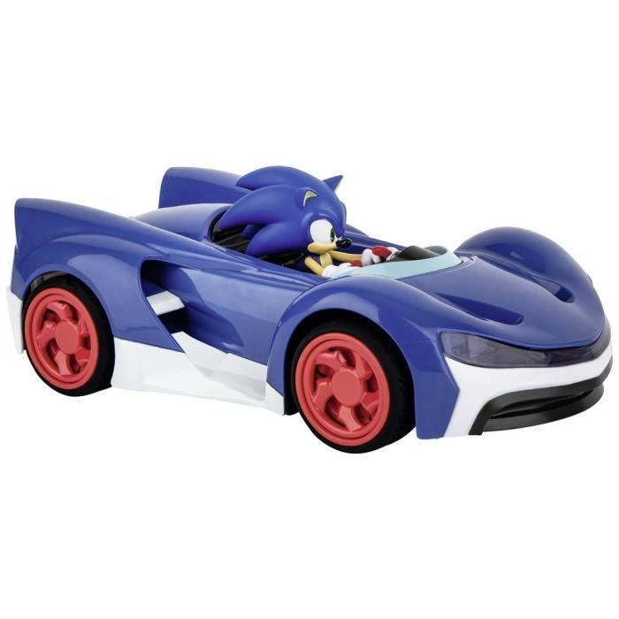 Voiture de course électrique RC débutant - CARRERA - Team Sonic - Sonic 1:18 - Bleu - Intérieur