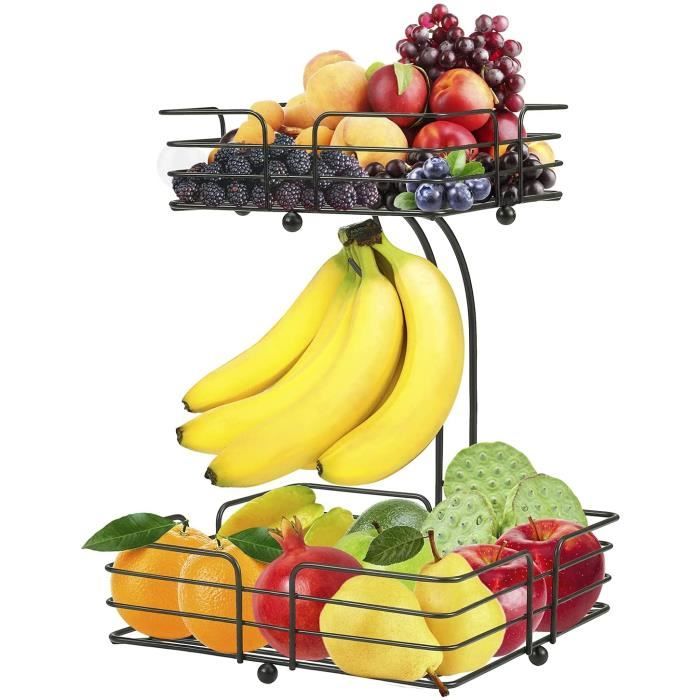 Panier À Fruits À Suspendre En Cuivre À 3 Étages Pour La Cuisine, Pour