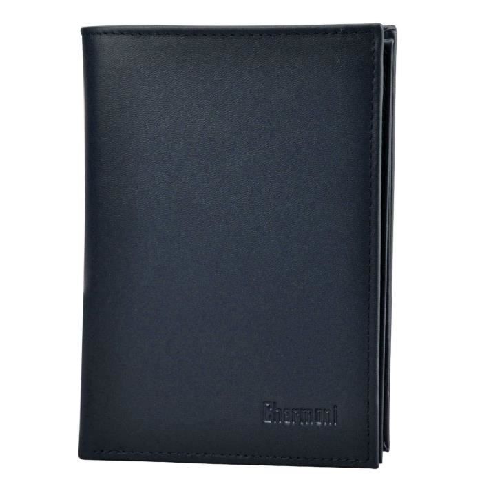 Charmoni Grand Classique Portefeuille en Cuir Protection RFID Blocage Homme 