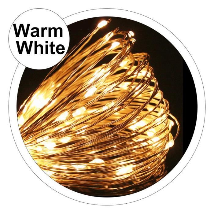 émettre de la couleur warm white puissance solar power color 20m éclairage extérieur solaire étanche fil de c