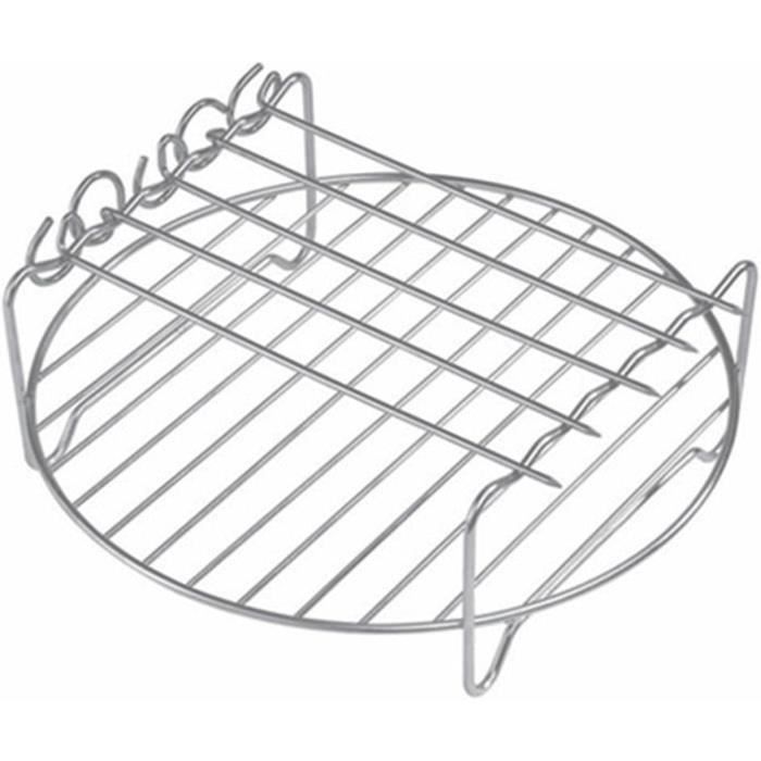 Grille Pour Friteuse à Air - Support En Acier Inoxydable Antiadhésif, 17.5x5cm, Lavable Au Lave-vaisselle - Pour Cuire, Griller, Faire Des Frites, Pizza
