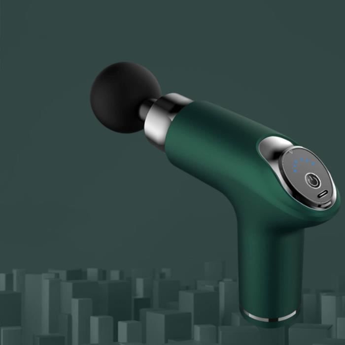 Pistolet De Massage Musculaire Percussif Rybozen - Gun Pour Fascia Et Tissus Profonds - Argent