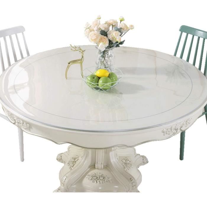 Nappe De Protection PVC Transparent 1,5mm - 106x106cm, Imperméable, Anti-taches - Pour Table, Bureau, Terrasse