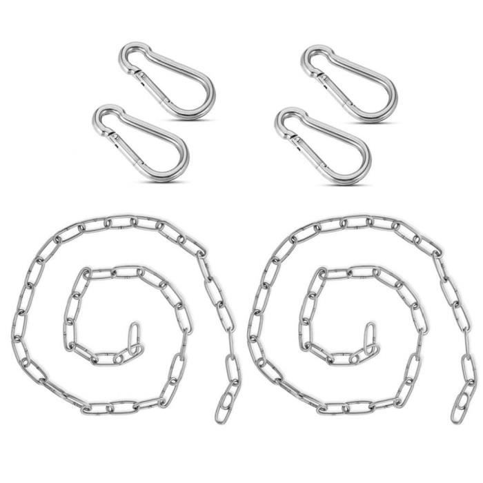 VEVOR Crochets de Balançoire Lot de 6, Charge Max. 386 kg par pièce, Crochets de Suspension