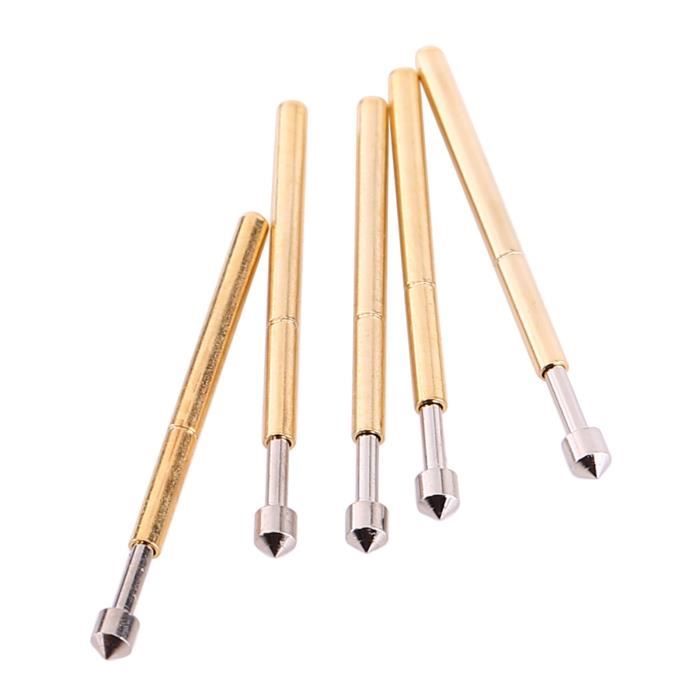 sourcing map Ressort Test Sonde Broche 20pcs 0,48mm Pointe 0,68mm Dé à