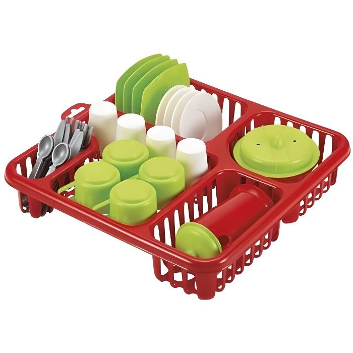 ECOIFFIER CHEF Egouttoir Carré Garni 30 cm - 33 pièces - 100% chef
