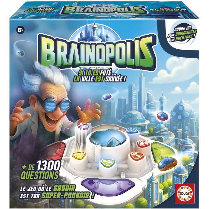 Brainopolis France Jeu de quiz familial EDUCA Culture générale Dès